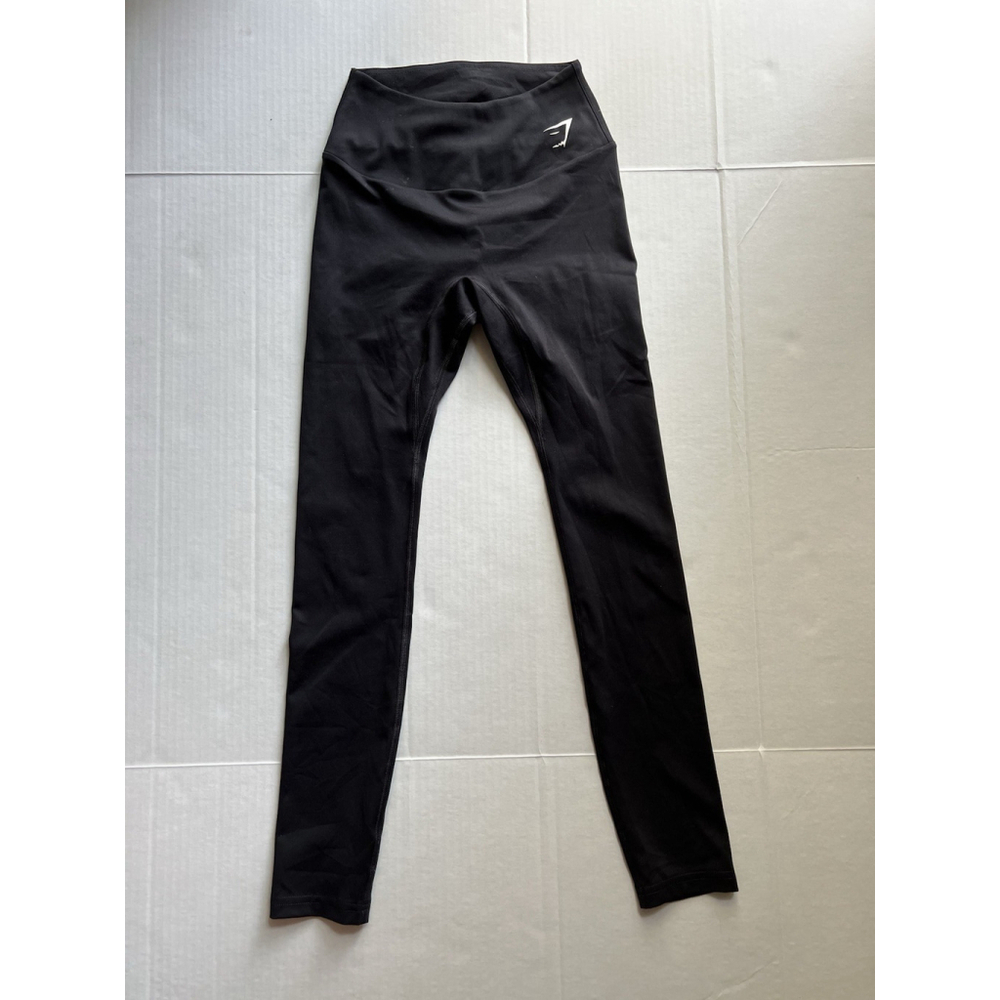 Gymshark Women’s Training Leggings Black High Waist Compression Fit Size S 24”